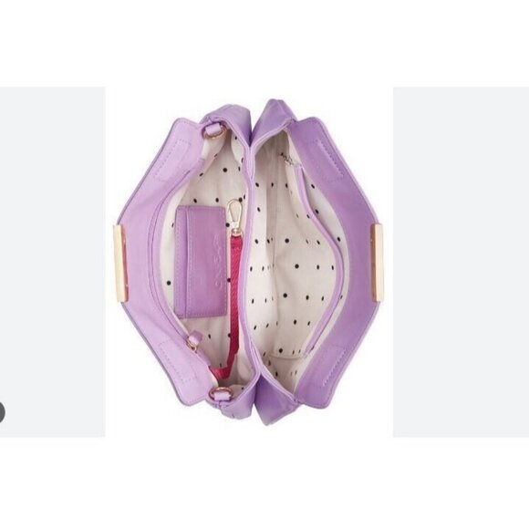 Macy's On 34th Rodelle soft faux-leather small crossbody bag clutch - Lilac - Picture 3 of 11